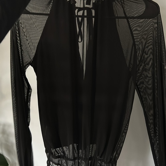 Lulus Sheer Long Sleeve Bodysuit, Medium - Picture 5 of 6